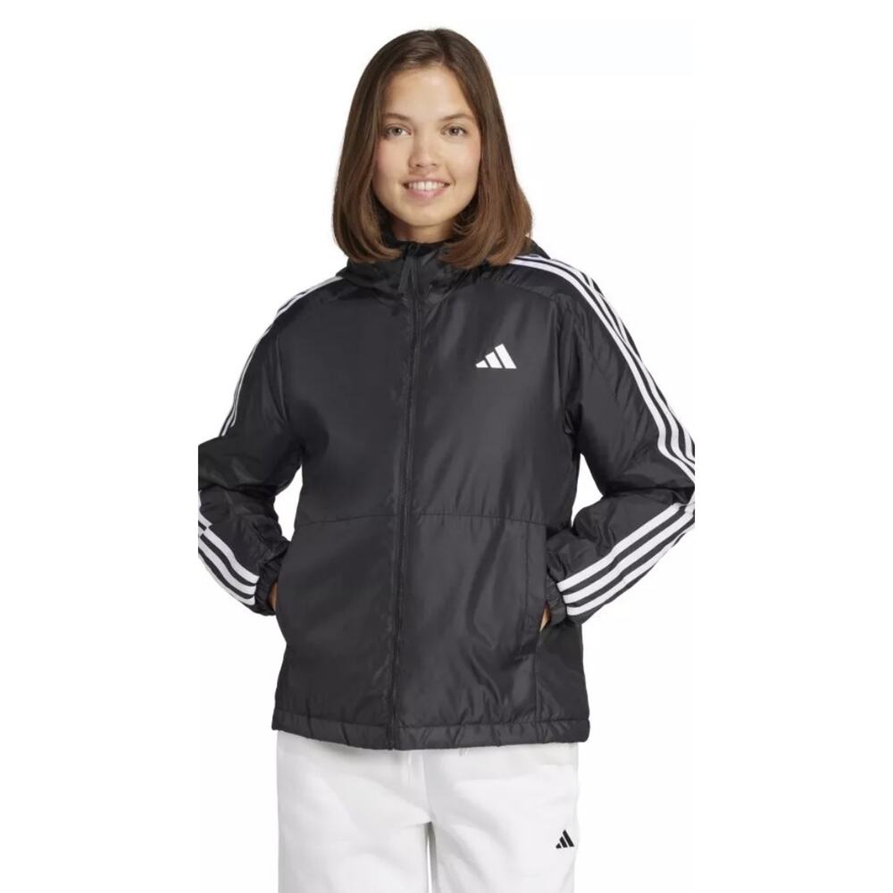 NEW ADIDAS 3 Striped Hooded Jacket Women's X-Large IN3288